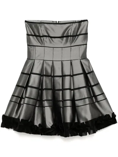 Tessitura Body Couture Pleat Dress In Grey
