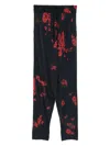 Tessitura Body Couture Poppies Folds Trousers In Black