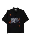 Tessitura Body Couture Printed T-shirt In Black