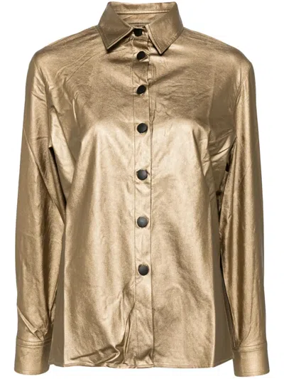 Tessitura Body Couture Regular Shirt In Gold