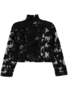 Tessitura Body Couture Roses Blazer In Black