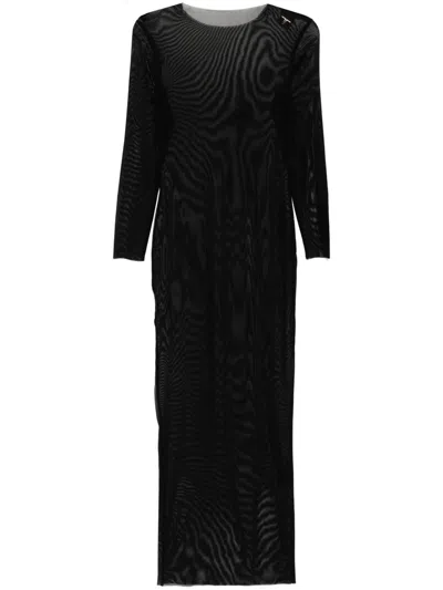 Tessitura Body Couture Klassisches Sheer-kleid In Schwarz