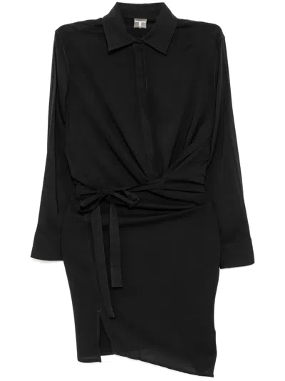 Tessitura Body Couture Side Shirt In Black