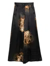 Tessitura Body Couture Silk Column Trousers In Black