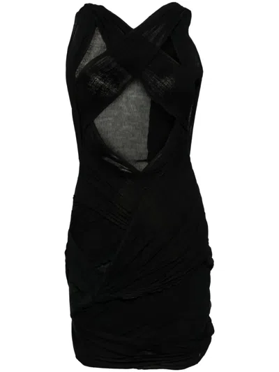 Tessitura Body Couture Sleeveless Dress In Black