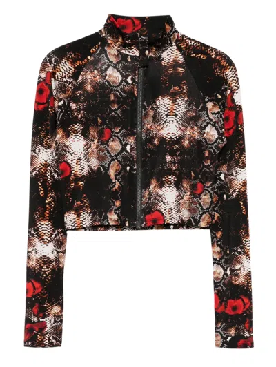 Tessitura Body Couture Snake-print Top In Animal Print