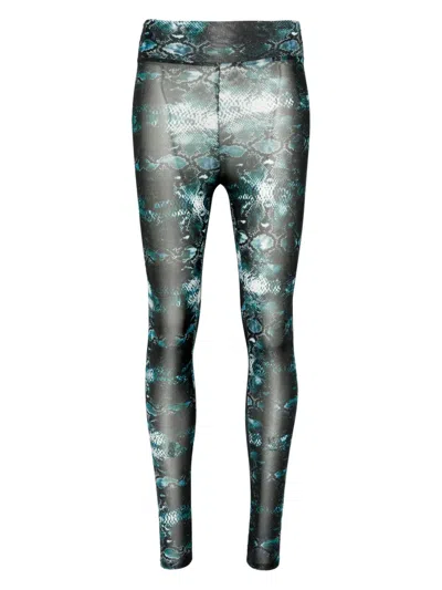 Tessitura Body Couture Snakeskin-print Leggings In Multi