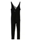Tessitura Body Couture Split Jumpsuit In Black