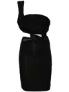 Tessitura Body Couture Strapless Dress In Black