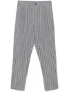 Tessitura Body Couture Stripe Pants In Grey