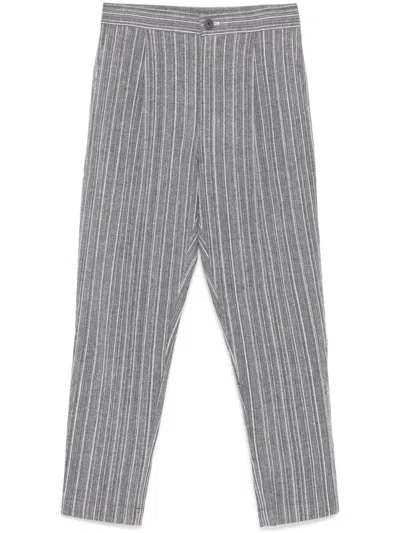 Tessitura Body Couture Stripe Pants In Grey