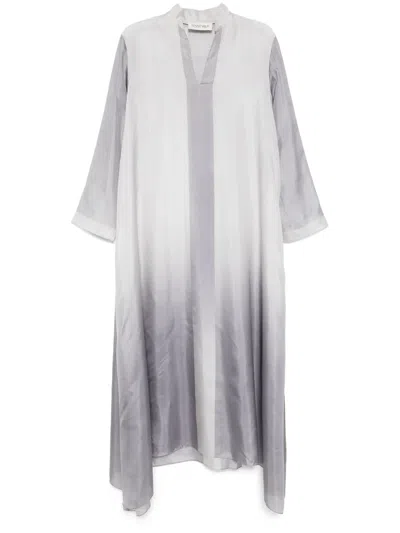 Tessitura Body Couture V-neck Dress In Grey