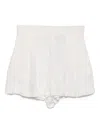 Tessitura Body Couture Viscose Shorts In White