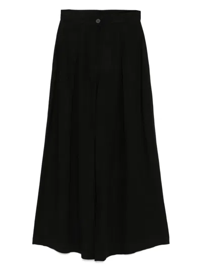 Tessitura Body Couture Wide-leg Trousers In Black