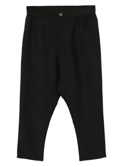 Tessitura Body Couture Wool-blended Trousers In Black