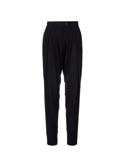 Tessitura Buttoned-tapered Trousers In Black