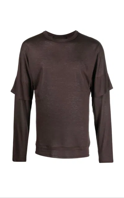 Tessitura Double Brown Blouse