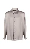Tessitura Men's Basic Grey Shirt In Gray