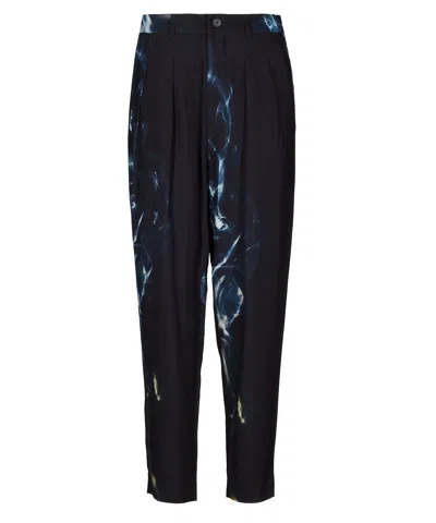 Tessitura Men's Black / Blue Smoke Trousers In Multi