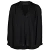 Tessitura Men's Black Folds Oversized Shirt In Black