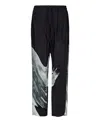 Tessitura Men's Black / Grey Light Viscose Monochrome Print Trousers In Multi