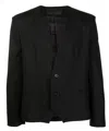 Tessitura Men's Black Minimal Blazer Dark In Black