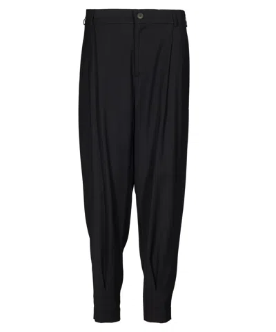 Tessitura Men's Black Minimal Dark Trousers