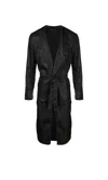 Tessitura Men's Black Overcoat In Black