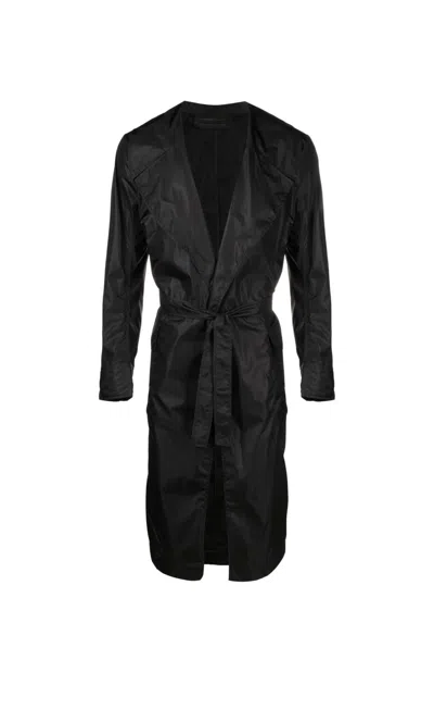 Tessitura Men's Black Overcoat