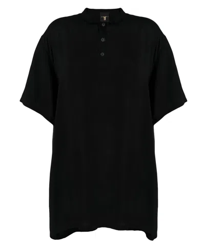 Tessitura Men's Black Polo T-shirt