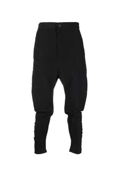 Tessitura Men's Black Twisted Trousers