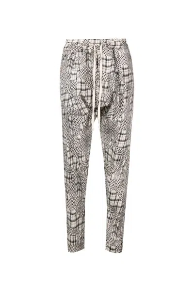 Tessitura Men's Black / White Monochrome Trousers In Multi