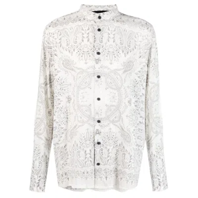 Tessitura Men's Black / White Paisley Patterned Shirt In Multi