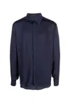Tessitura Men's Blue Basic Navy Regular Shirt In Blue