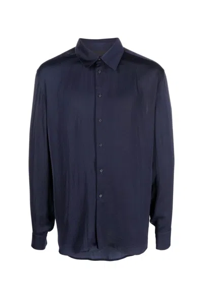 Tessitura Men's Blue Basic Navy Regular Shirt