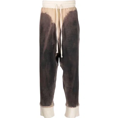 Tessitura Men's Brown Distressed Trousers