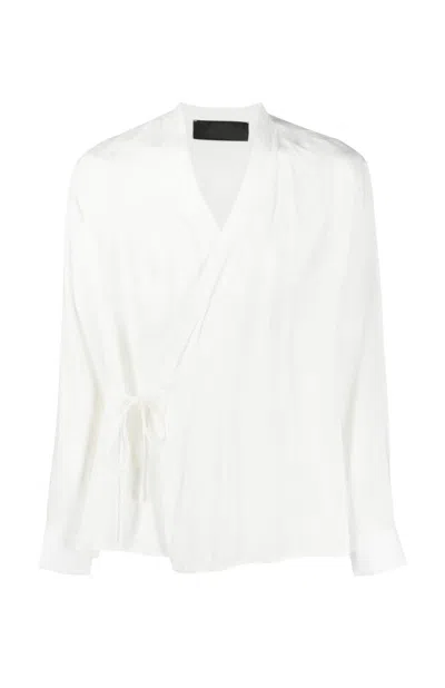 Tessitura Men's White Kimono Shirt