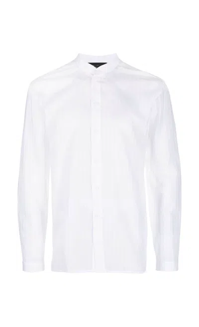 Tessitura Men's White Mandarin Shirt