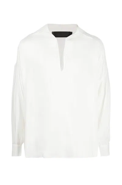 Tessitura Men's White The Folds Shirt