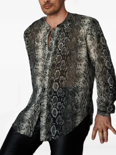 Tessitura Mono Snake Shirt In Black
