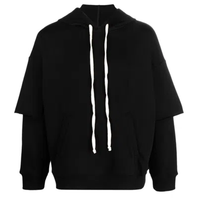 Tessitura Oversized Black Hoodie