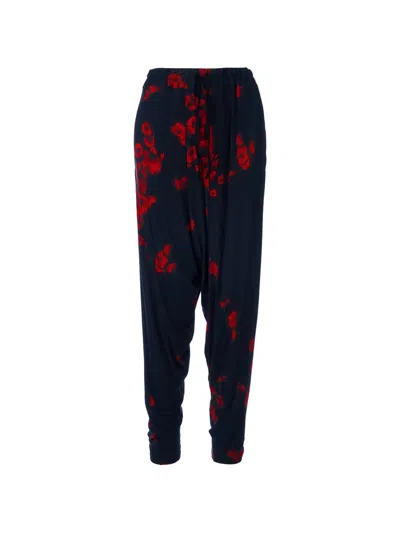 Tessitura Poppies Folds Trousers In Blue