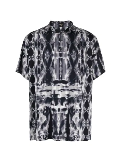 Tessitura Printed Shirt In Black
