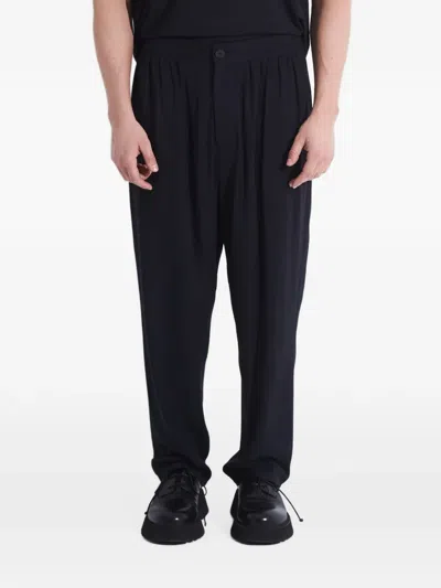 Tessitura Tapered Low-crotch Trousers In Black
