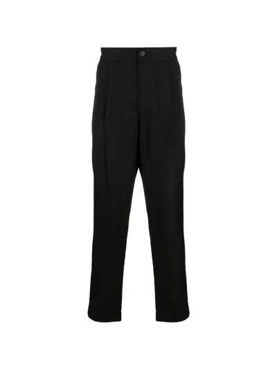 Tessitura Tapered-cut Trousers In Black