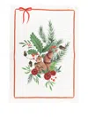 Tessitura Toscana Telerie Marzape Christmas-print Tableware (70cm X 50cm) In White