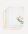 Tessitura Toscana Telerie Tea Time Cotton Napkins Set Of 4
