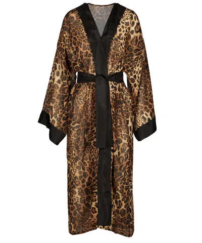 Tessitura Women's Black / Brown Brown Kimono In Multi