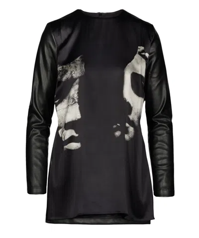 Tessitura Women's Black / Grey Mono Dress