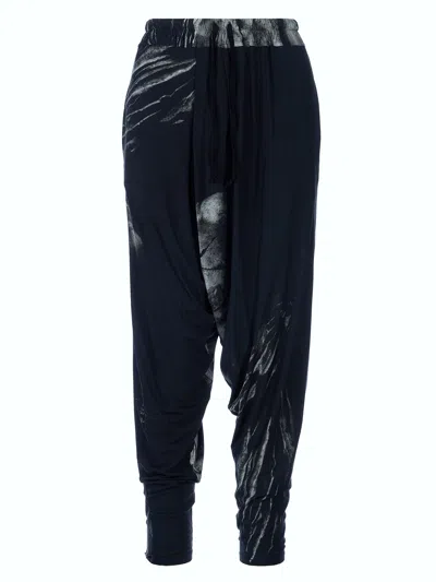 Tessitura Women's Black / Grey Printed Folds Low Trousers In Multi